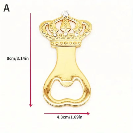 1/2Pcs Golden Beer Bottle Opener Crown Party Wedding Favors European American Personality Return Gift