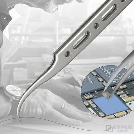 Mechanic High Hardness Precision Stainless Steel Anti-Magnetic Tweezers Fingerprint Flying Wire Fine Tip Clip for Components