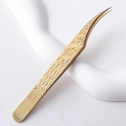 Professional Eyelash Tweezers for Lash Extension, Stainless Steel High Precision Eyelash Extension Eyebrow Tweezers