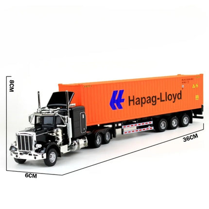 1:50 Scale Truck Transport Car Model Toy Metal Container Alloy Diecast Simulation Engineering Container Vehicle Models Boys Toys