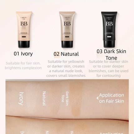 Oil Control Waterproof Long Lasting BB Cream Foundation Concealer Brightening Moisturizing Face Makeup Base Liquid