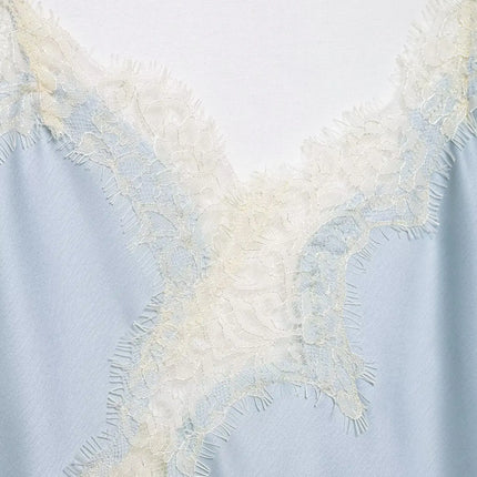 HH Sexy Women Asymmetrical Lace Slip Tops Summer Female Backless Sleeveless Off Shoulder Underwear Tanks Elegant Beach Camisole