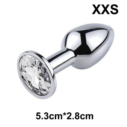 Metal Anal Plug Butt Diamond Plug Sexy Toy Gem Base Beginner Butt SM Toys For Women Men Couples Adult Game Anal Adult Products