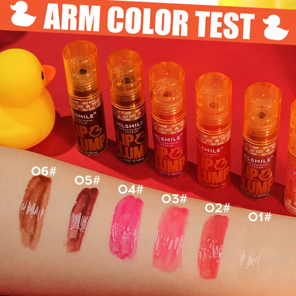 MLSMILE Duck Lip Plump Lip Oil Moisturizing Lip Gloss Mirror Water nature long-lasting Gloss Gloss Pearl Lip Glaze Set