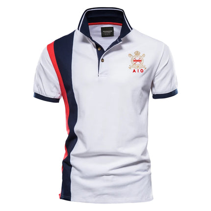 Men's Summer Business AIO Printed Comfortable Breathable Polo Shirt, Outdoor Golf Casual Sports Top