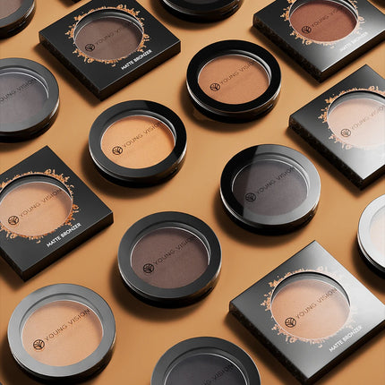 Professional Matte Contour Powder Palette - Long-Lasting Bronzer & Highlighter Makeup Kit for 3D Face Shaping,