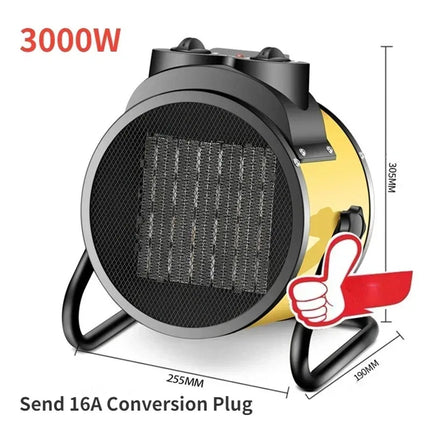 Electric Heater 3000W Thermostat Fast Heat 2000W 3 Gear Adjust Air Warmer Radiator Room Heater  Overheat Protection Home Warmer
