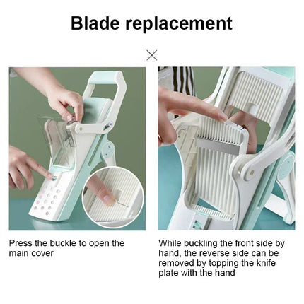 Donirt 5 in 1 Vegetable Cutter Mandoline Slicer Manual Food Chopper Fruit Potato Cucumber Carrot Meat Slicer Shredder Safe Slice