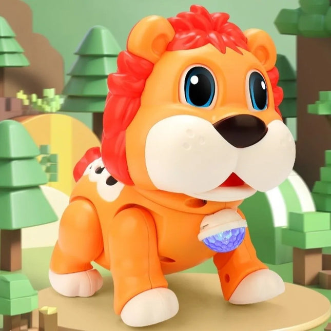 Singing Dancing Flashing Dancing Animal Educational Lion Hippopotamus Educational Musical Crawl Learning With LED
