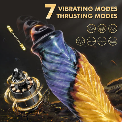 Thrusting Dragon Dildo Vibrator Sex Toys 10" 4IN1 Monster Remote Control Thick Dildo Suction Cup Dildo Anal Toys Adult Product