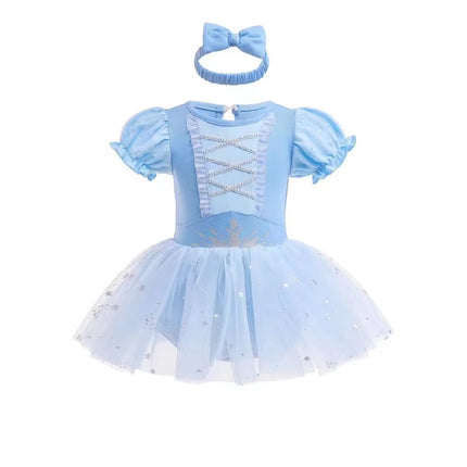 Baby Romper TUTU Dress With Headband Infant Baby Princess Girl Clothes Size 3-18M Cute Design Baby Dress Party Costumes