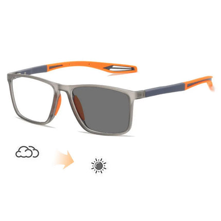 Photochromic Sports Myopia Glasses Ultralight Frame Anti Blue Light Outdoor Sunglasses Nearsighted Optical Eyeglasses Diopter