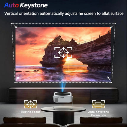 New 4K Ultra HD Smart Android WIFI Gimbal Projector 1080p Two-way Bluetooth 5.0 Home Wall Cast Bedroom Living Room Family