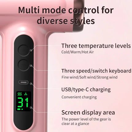 Home wireless hair dryer high power dormitory hair dryer portable rechargeable student dormitory
