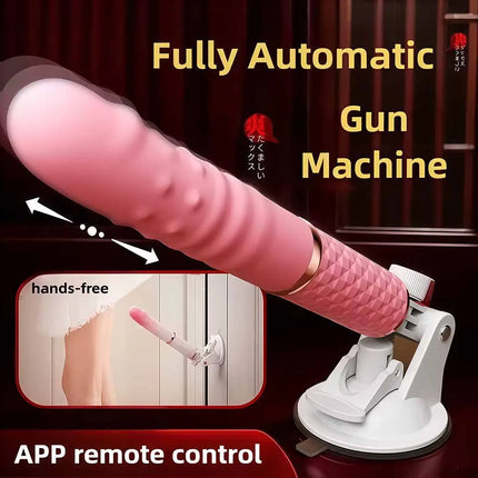 Telescopic Sex Machine Dildo Vibrator With Suction Cup Vaginal G Spot Automatic Up Down Massager Anal Plug Stimulator Sex Toys