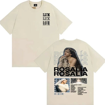 Rosalia LUX World Tour T Shirts Men Women Oversized Y2k Fashion Aesthetic T-shirts Casual Cotton Loose Female Male Short Sleeves