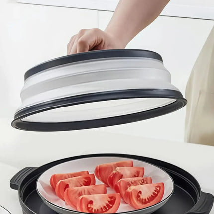Microwave Food Splatter Cover Foldable Multifunction Splash Collapsible Guard Kitchen Gadget Colander for Meal Steaming Tray