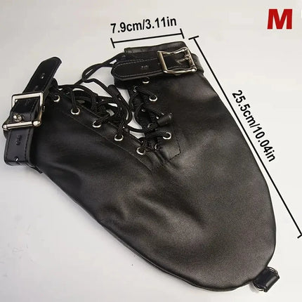 BDSM Sex Handcuffs Mittens,Faux Leather Gloves Dog Paw Fist Mitts Bondage Restraints, Sex Toys for Couples, Puppy Role Play