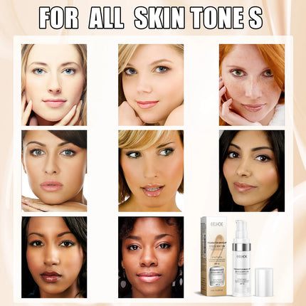 Color Changing Foundation Serum for Natural Glow Lightweight Full Coverage Long Moisturizing Finish 30ml Sensitive Skin Friendly