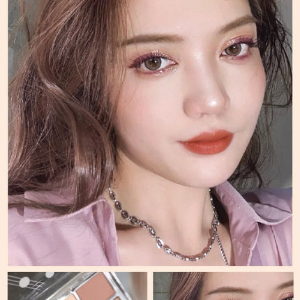New 7 Color Eyeshadow Palette Pearly Matte Glitter Eyeshadow Makeuo Palette Shiny Eye Shadow Eye Pigments Purple Brown Cosmetics