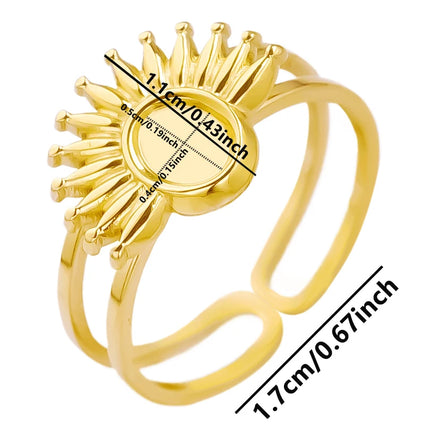 6pcs/lot Gold Plated Stainless Steel Base Rings Settings DIY Blank Knuckle Rings for Women Jewelry Charms Never Fade Wholesale