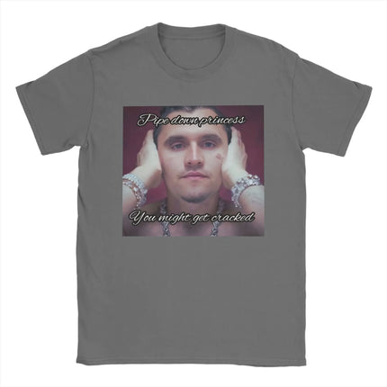 2026 Men_Women Charlie Kirk Face Rapper Meme Printed Retro Cotton T-shirt Street Fashion Casual Short Sleeve Round Neck T-shirt