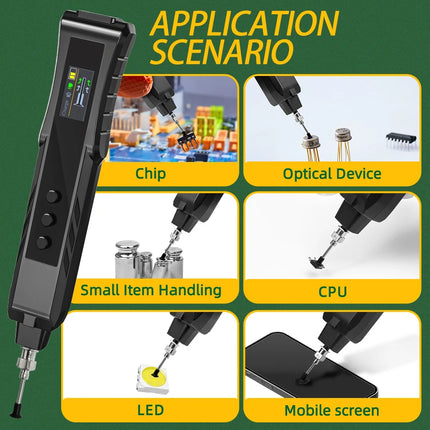 Rechargeable ESD-Safe Electric Vacuum Suction Pen Kit – Portable SMD Component Handling and Desoldering Tool