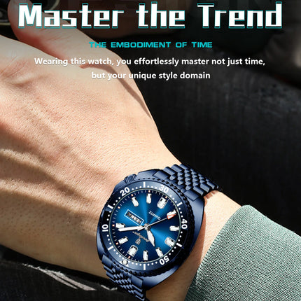 POEDAGAR Top Business Men Watch Date Week Waterproof Luminous Fashion Man Wristwatch Stainless Steel Casual Quartz Men's Watches