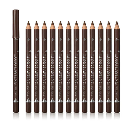 6/12Pcs Eye Brow Pencil Waterproof Professional Women Eye Makeup Pen Easy Color Natural Black Cosmetic Beauty Eyebrow Tool