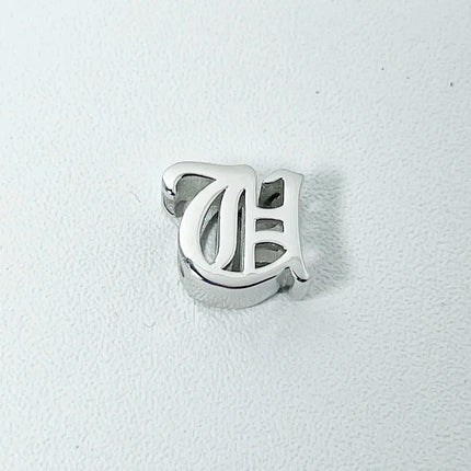 Unique Real 925 Sterling Silver Old English Letter A-Z Initial Charm Pendant For Women Girls Men Spiriti Jewelry Gift For Friend