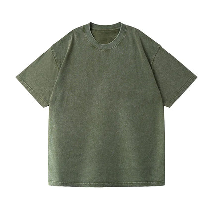 Custom Streetwear Vintage Washed Cotton Tee Oversized T-Shirt Retro Hip Hop Style 100% Cotton Personalized Design Men Clothing