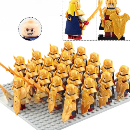 21PCS Medieval Ancient Roman Warrior Series Spartan 300 Warrior Children's Building Block Toys DIY Micro Scene Ornaments