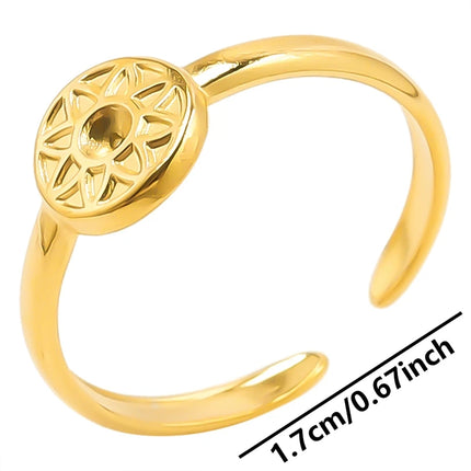 6pcs/lot Gold Plated Stainless Steel Base Rings Settings DIY Blank Knuckle Rings for Women Jewelry Charms Never Fade Wholesale