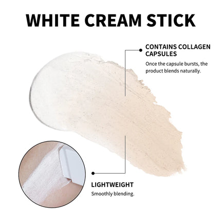 Color-changing Foundation Stick Blanc Foundation Korean Makeup Base High Coverage Concealer Natural Nude 2 IN 1 Foundation Stick