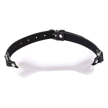White Harness Mouth Silicone Dog Bone Ball Gag Open Mouth Gag Bdsm Bondage Sextoy Gag Sex Products Sm Sex Toys for Women