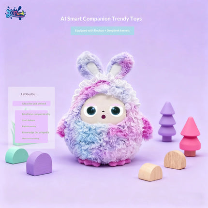 AI Smart Interactive Plush Rabbit Toy Voice Dialogue Story Time English Learning Bedtime Companion For Kids Birthday Gift