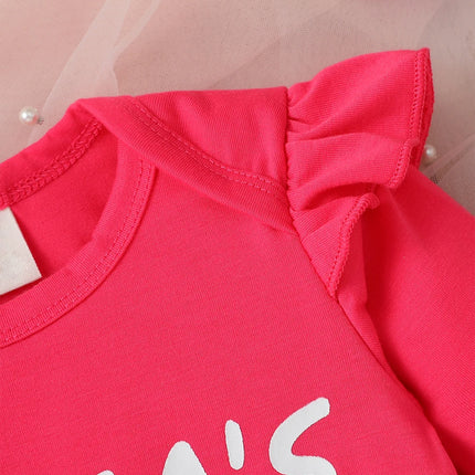 Baby's 2pcs Long Sleeve Printing Letter Casual Summer Outfit Girl's Clothes For Daily