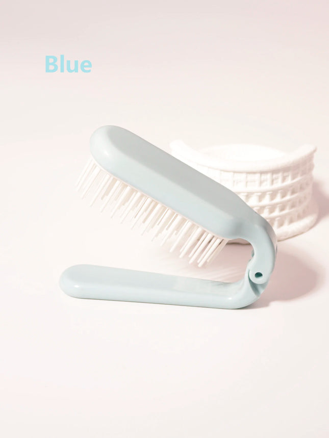 1PC Foldable Portable Hair Comb – Head Massage for Salon Hairstyles, Fashionable Hair Accessory for Real Hair Wigs