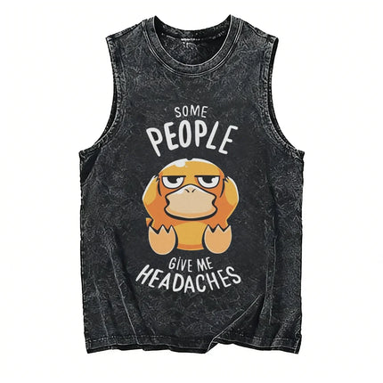 2026 Hot Pokemon Oversized Vintage Washed Vest Anime Men's Tank Top Man Sleeveless Shirt Summer Y2k Clothes T Shirts Gym Clothes