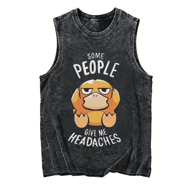 2026 Hot Pokemon Oversized Vintage Washed Vest Anime Men's Tank Top Man Sleeveless Shirt Summer Y2k Clothes T Shirts Gym Clothes