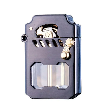 2026 Zorro Fuel Lighter New Creative Metal Windproof Cigarette Lighter Transparent Super Large Capacity High-end Men's Gift