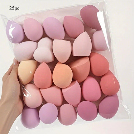 25PCS Latex-Free Makeup Sponge Set, Blendable for Liquid Foundation & Cream, Soft Face Cosmetic Tools Kit