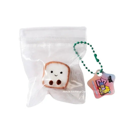 5Pcs Bread Dumping Food Stress Relief Squeeze Toys Mini Mochi  Toys Sensory Pinch Fun Party Favor Gift Keychain PendantHot