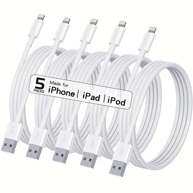 3PCS 5PCS MFi Certified USB to Lightning TPE Fast Charging Cable for iPhone 14 13 12 11Pro X 8 for iPad White 1M 2M 3M