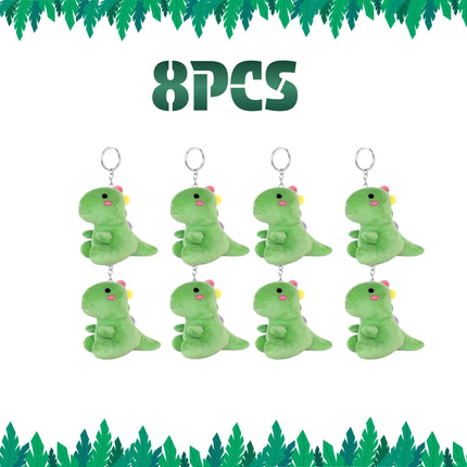 8-24Pcs Dinosaur Plush Doll Bulk Dinosaurs Stuffed Animal Keychain Dino Plushie Toys Birthday Party Favors