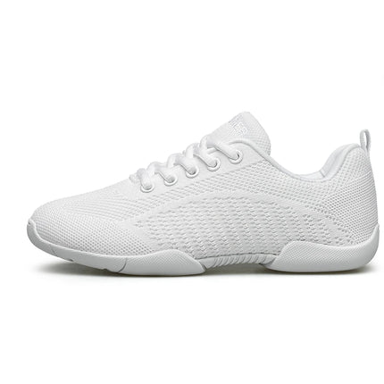 BAXINIER Girls Black Cheer Shoes Trainers Breathable Kids Training Dance Shoes Lightweight Youth Cheer Competition Sneakers