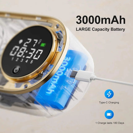 Distributeur de savon mural automatique Mousse 3000mAh USB Rechargeable Nettoyant pour les mains à induction électrique
