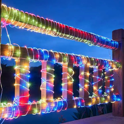 Outdoor Solar Lights Garland Rope String Lights 7-32M LED Garden Garland Waterproof Tube Lamp for Garden Christmas Decoration