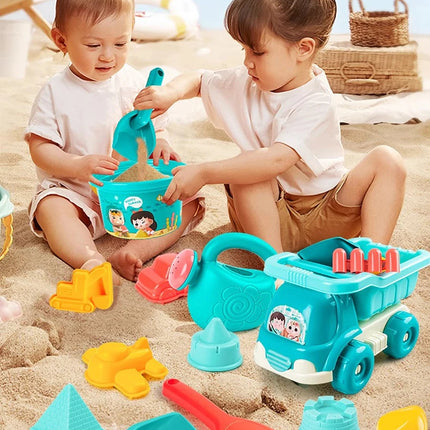 18PCS Beach Sand Toy Set, Durable Plastic, Summer Pool Beach Game Set,Great Holiday Outdoor Sand Play Tools For Boys And Girls