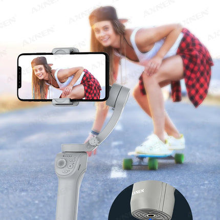 Handheld 3-Axis Gimbal Stabilizer for Smartphone, for iPhone Cellphone Record Video Vlog Phone Anti-Shake with Fill Light
